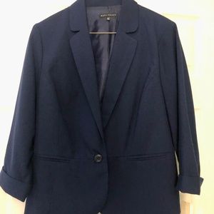 Napa Valley Jacket, 14 Petite, navy blue. new